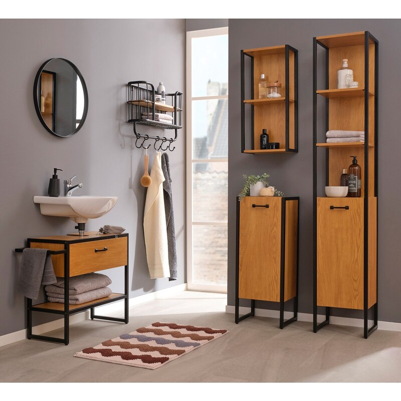 bonprix Kúpeľňová predložka s moderným dizajnom, farba pestrá
