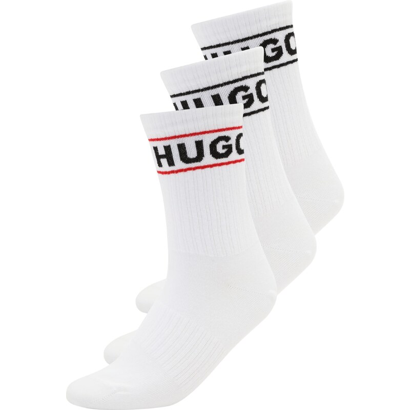 HUGO Ponožky červená / čierna / biela 49816333