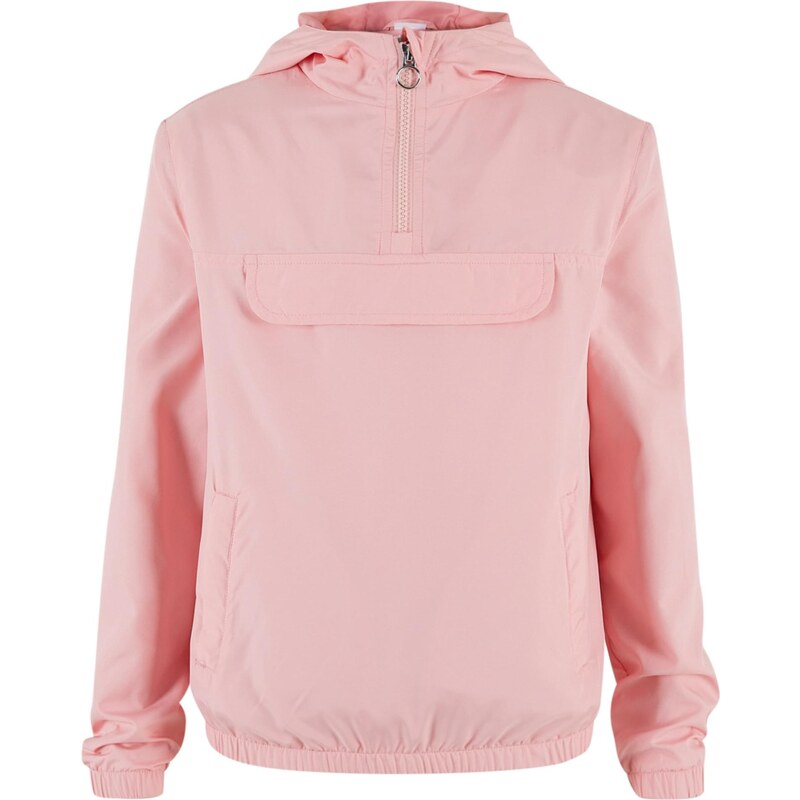Urban Classics Girls Basic Pullover Jacket - Pink 50664360