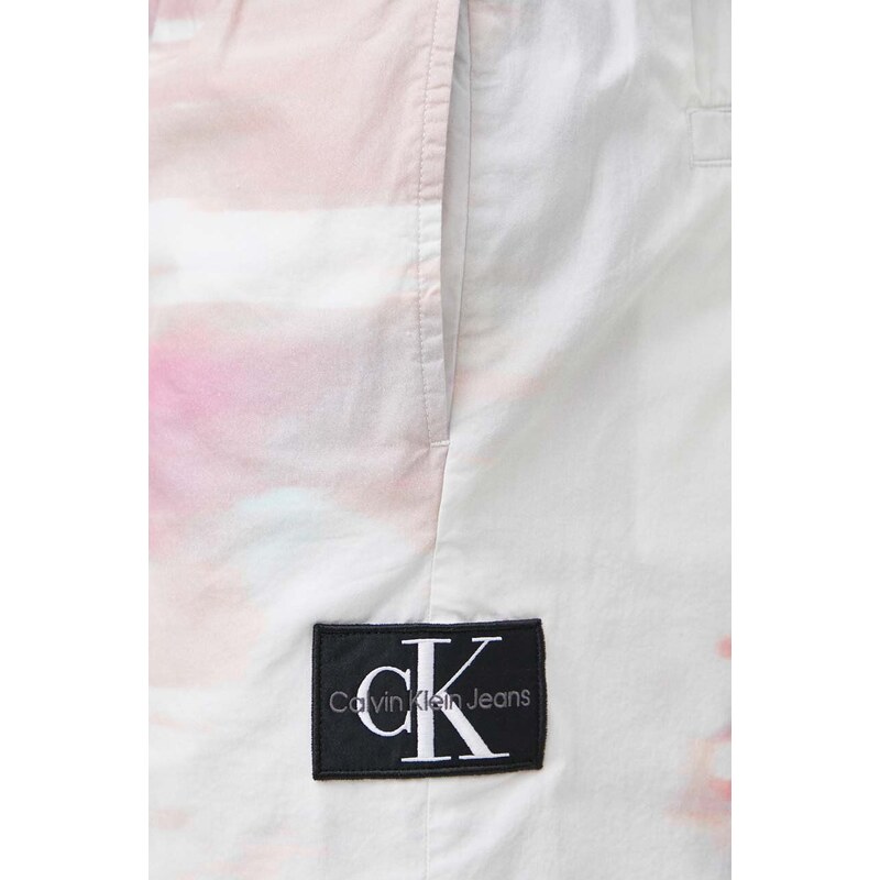 Bavlnené šortky Calvin Klein Jeans biela farba,J30J325473
