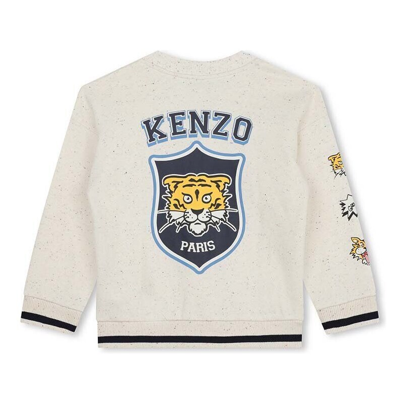 Detský sveter Kenzo Kids béžová farba, tenký