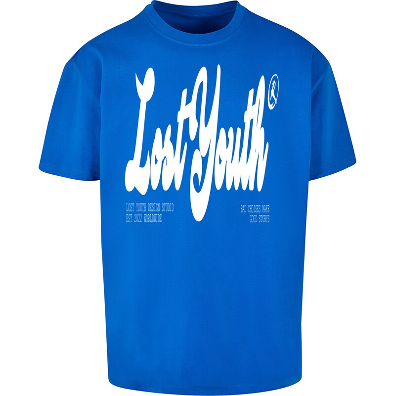 Lost Youth Tričko kobaltovomodrá / biela 63143384