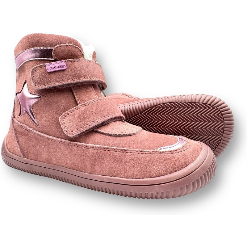 Zimné barefoot topánky Protetika LINET pink