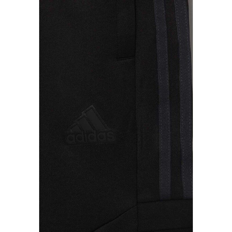 Detské tepláky adidas čierna farba, s potlačou