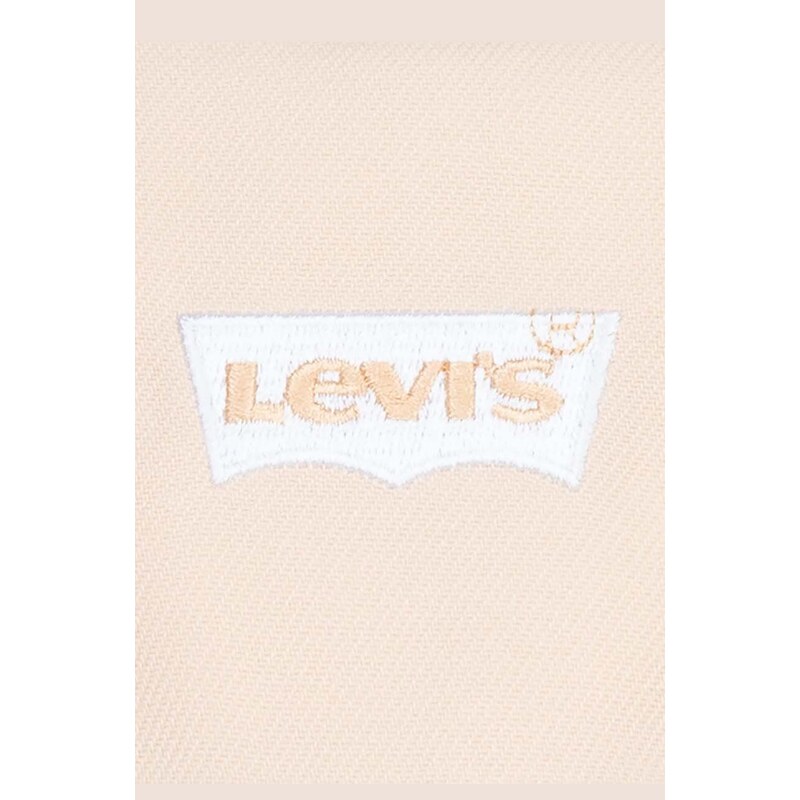 Bavlnená obojstranná detská čiapka Levi's LAN LEVI'S REVERSIBLE BUCKET C oranžová farba