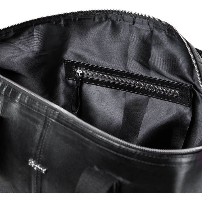 Bagind Packuy Sirius - cestovná kožená taška v čiernej farbe, ručná výroba