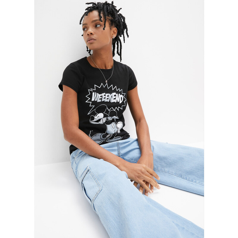 bonprix Tričko s Micky Mouse potlačou, farba čierna 44741472