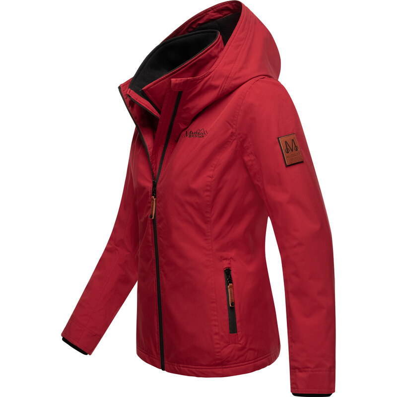 Dámska outdoorová bunda s kapucňou Eerdbeere Marikoo - DARK RED