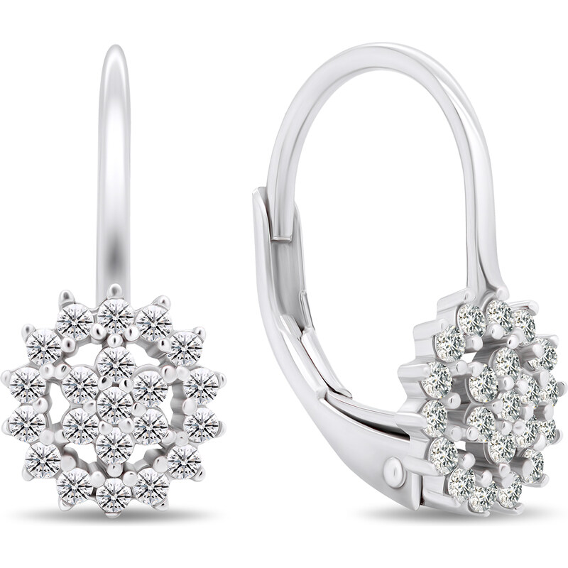 Brilio Silver Nadčasové strieborné náušnice s čírymi zirkónmi EA417W 67923315