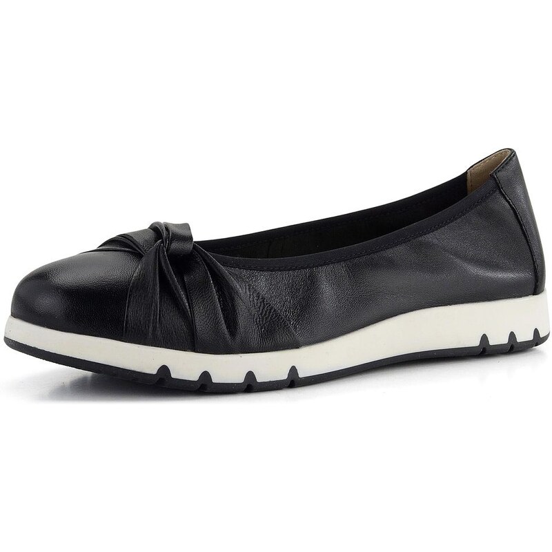 Caprice komfortné kožené baleríny Black 9-22163-42 49299145