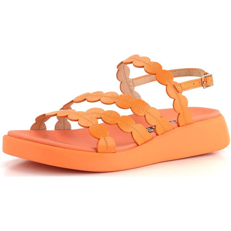 E-shop Wonders sandále na platforme lakované Apricot C-6531