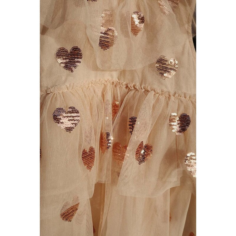 Dievčenské šaty Konges Sløjd ružová farba, mini, áčkový strih