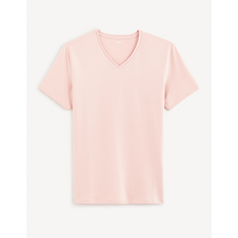 Ružové pánske basic tričko Celio Neuniv 50574234