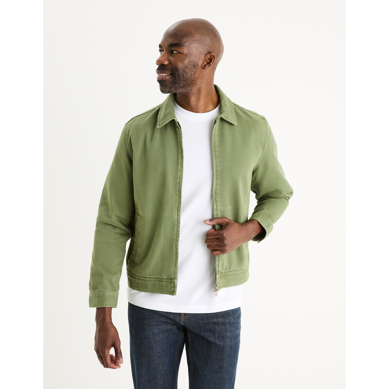 Zelená pánska džínsová bunda Celio Gudean 50667680