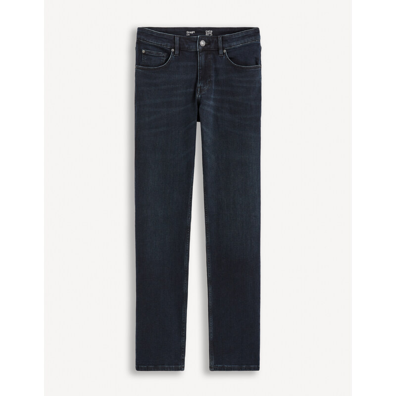 Tmavosivé pánske straight fit džínsy Celio C15 50586104