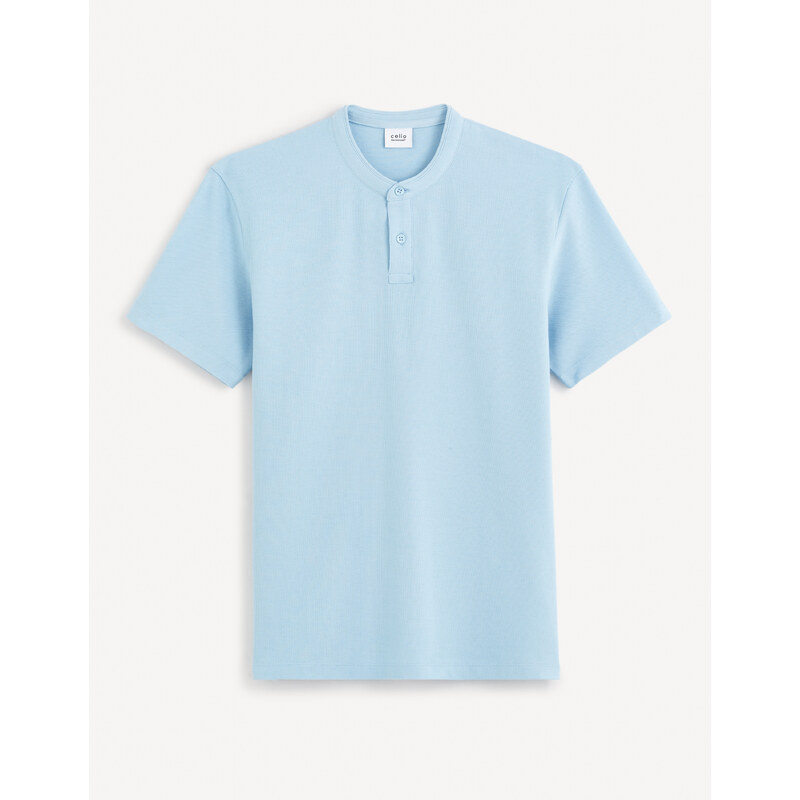 Svetlomodré pánske basic polo tričko Celio Gesohel 50675055