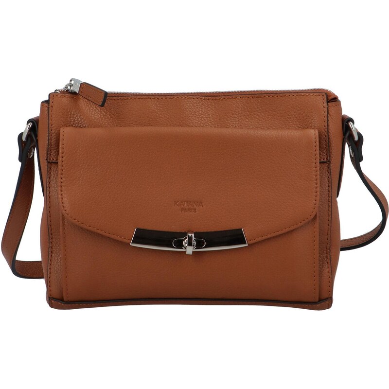 Dámska kožená crossbody kabelka hnedá - Katana Abigail hnedá 49306771