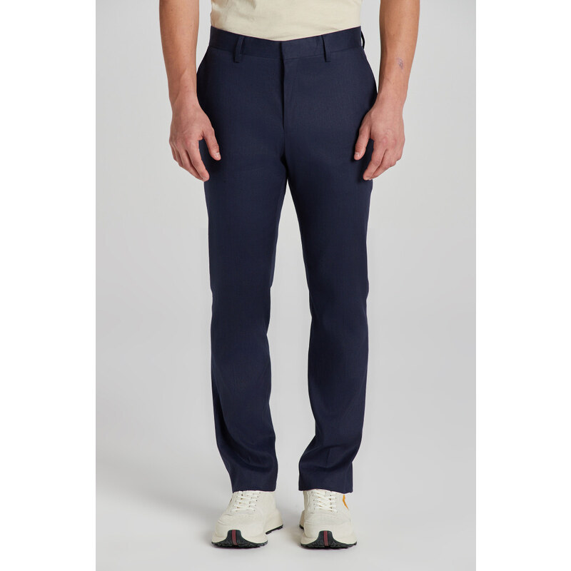 NOHAVICE GANT SLIM COT/LINEN SUIT PANTS MARINE 49311190