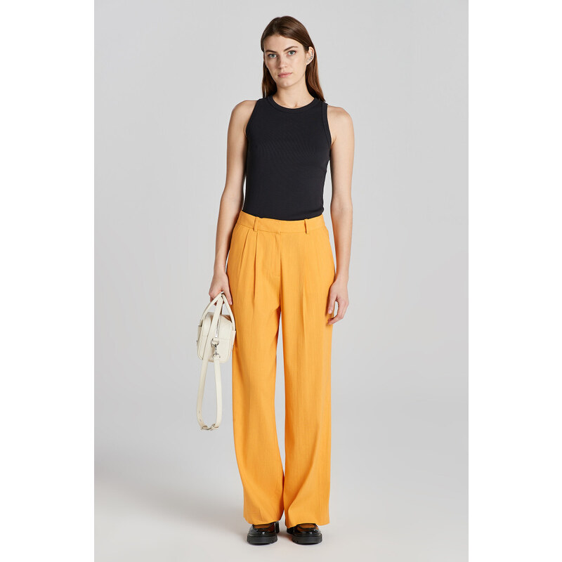 NOHAVICE GANT REL STRETCH LINEN TAILORED PANT MEDAL YELLOW 49311196