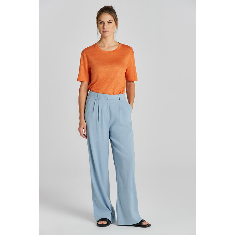 NOHAVICE GANT REL STRETCH LINEN TAILORED PANT DOVE BLUE 49311195