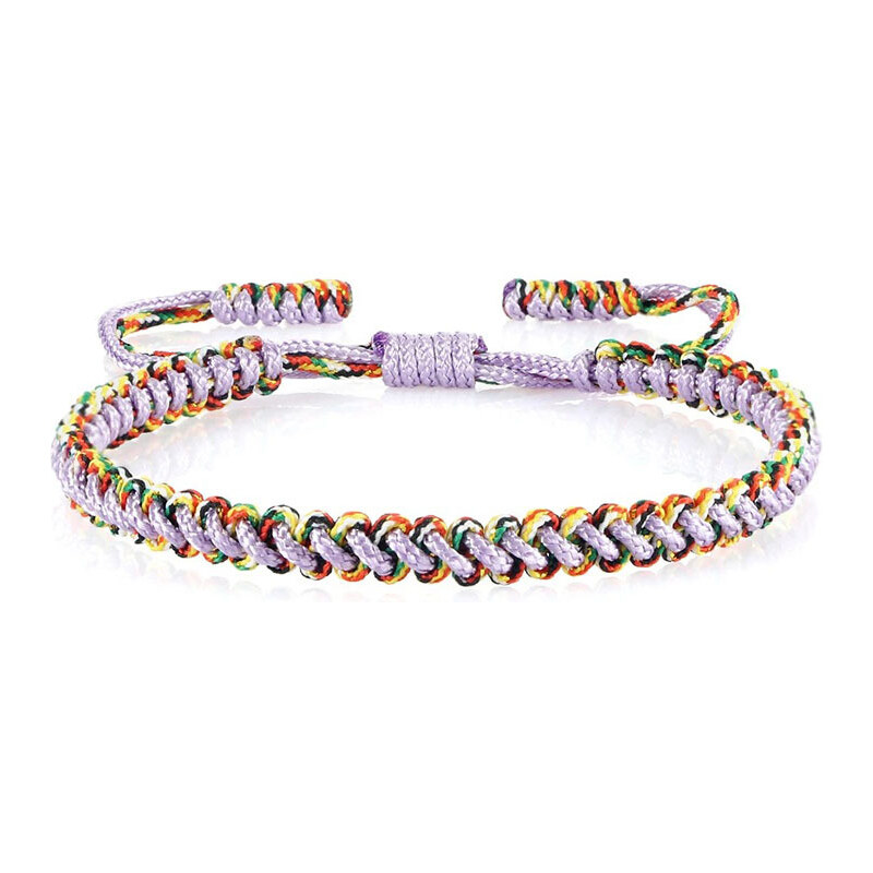 BudNej Tibetský náramok pre šťastie - fialový - MN1921 49317204