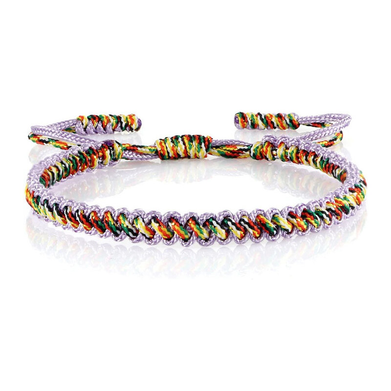 BudNej Tibetský náramok pre šťastie - fialový - MN1922 49317205