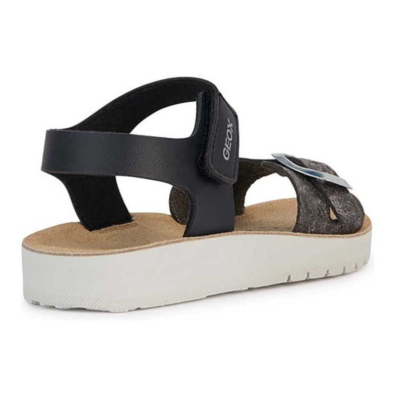 Detské sandále Geox COSTAREI čierna farba