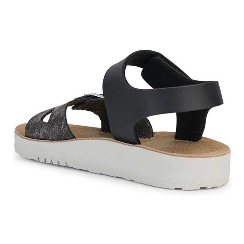 Detské sandále Geox COSTAREI čierna farba