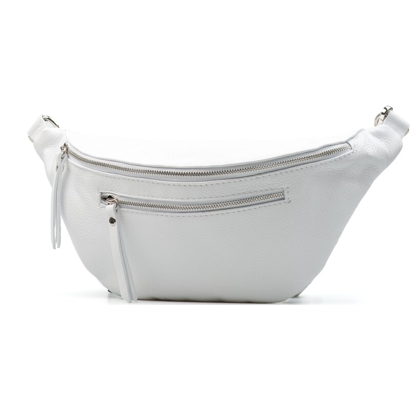 Blaire Kožená crossbody oblička Brina biela 68556308