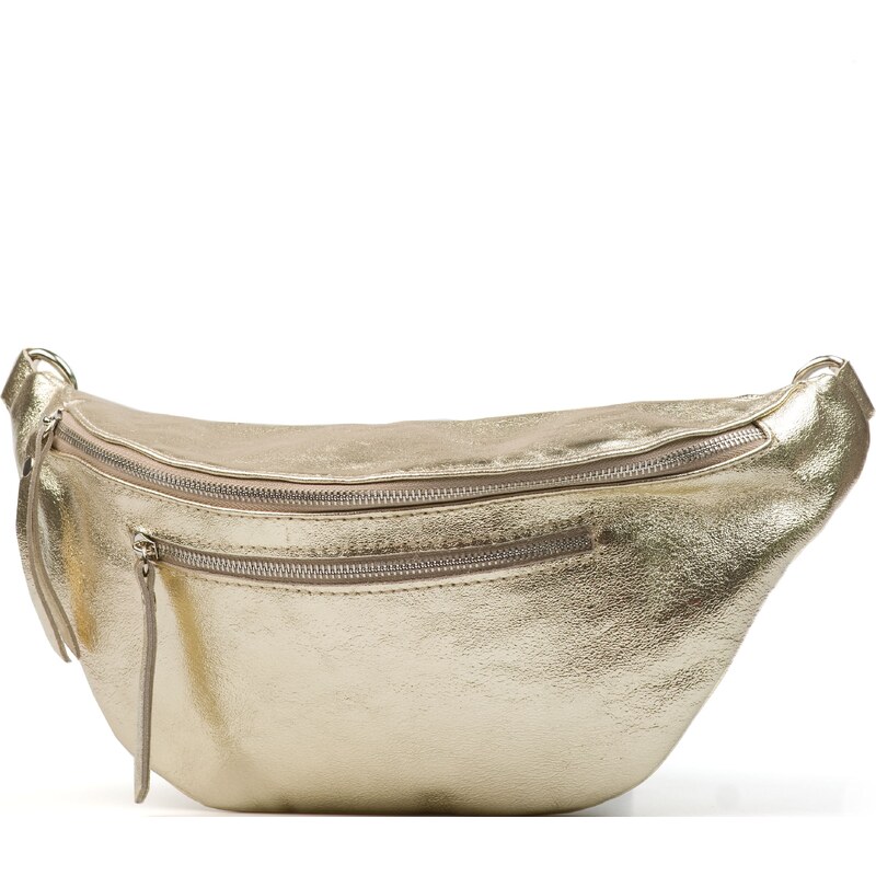 Blaire Kožená crossbody oblička Brina zlatá 64987554