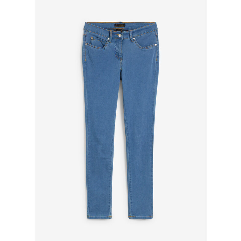 bonprix Strečové džínsy mega streč, farba modrá, rozm. 36