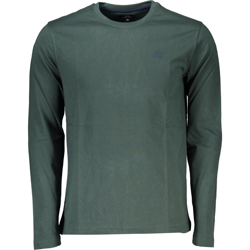 La Martina Zelené pánske tričko s dlhým rukávom 64708983