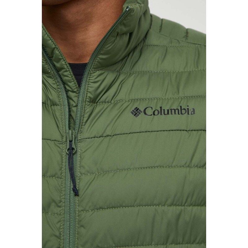 Športová vesta Columbia Silver Falls zelená farba, prechodný, 2034515