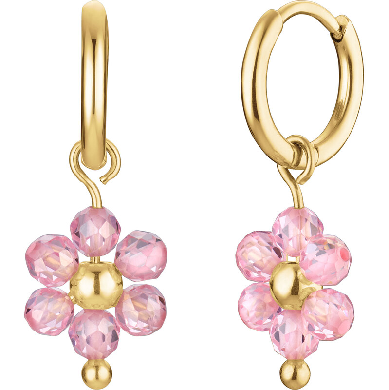 Rosefield Pozlátené kruhy s kvetinovými príveskami Essentials JEPFG 68361933