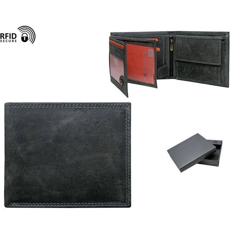 Kožená peňaženka v čiernej farbe RFID 49354715