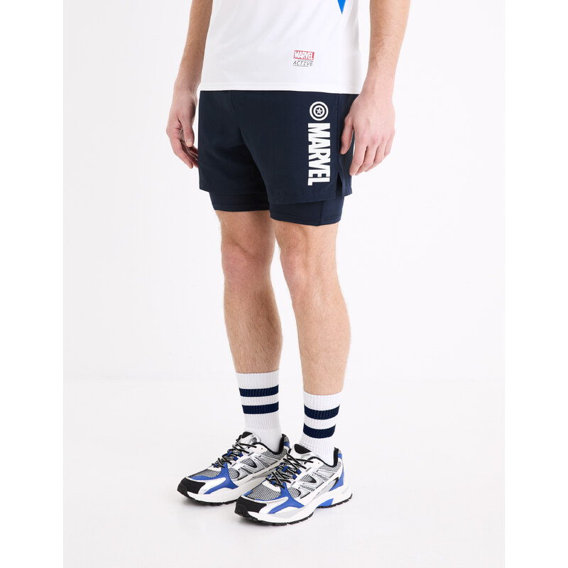 Tmavomodré športové kraťasy Celio Marvel Captain America 50668090