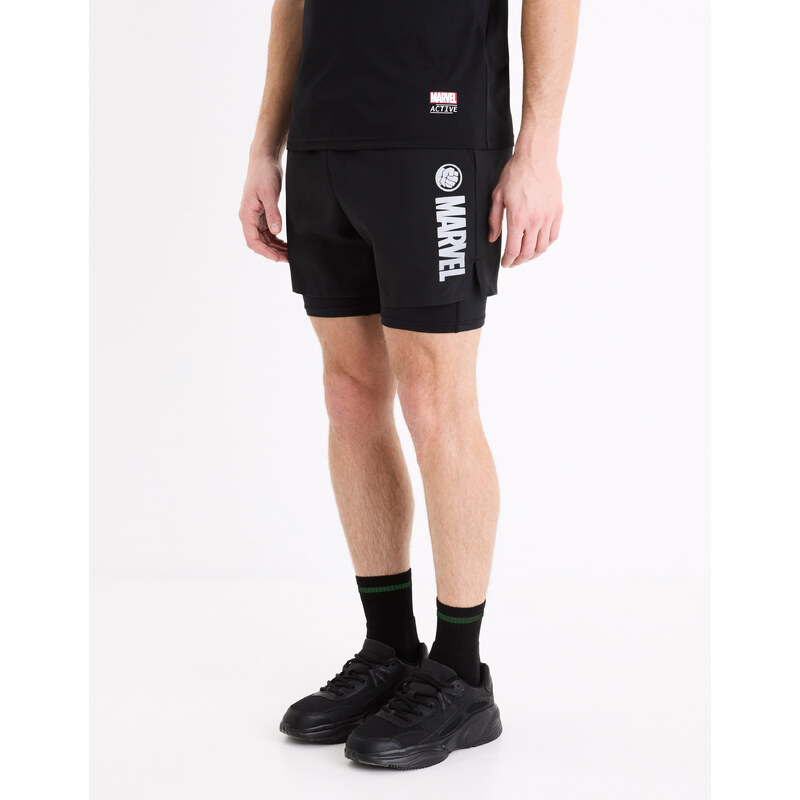 Čierne športové kraťasy Celio Marvel Hulk 50670712