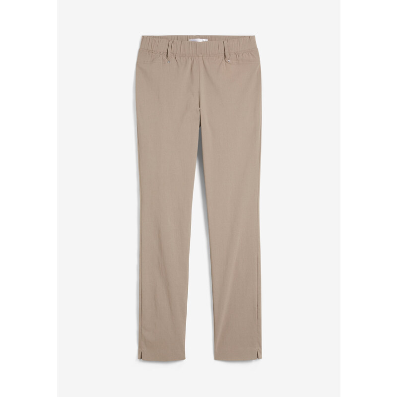 bonprix Strečové nohavice, voľný strih, farba hnedá