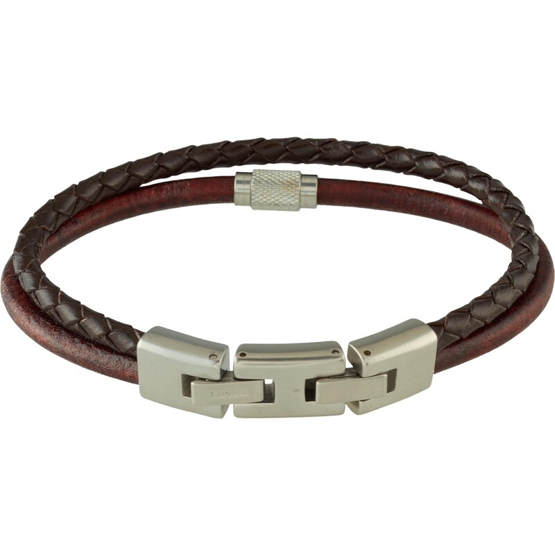 FOSSIL Náramok tmavohnedá / strieborná 49419662