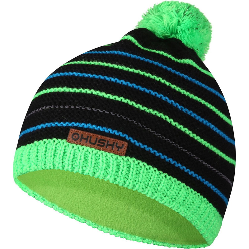Husky Cap 34 čierna/neon zelená 60335118