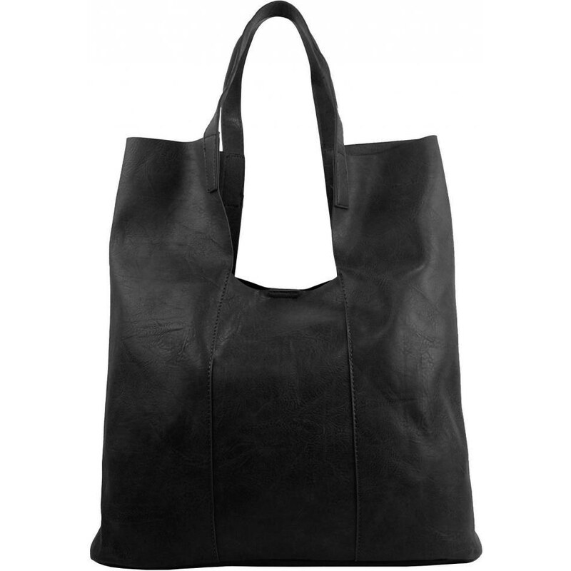 INT. COMPANY Veľká čierna shopper dámska kabelka s crossbody vo vnútri 49371354