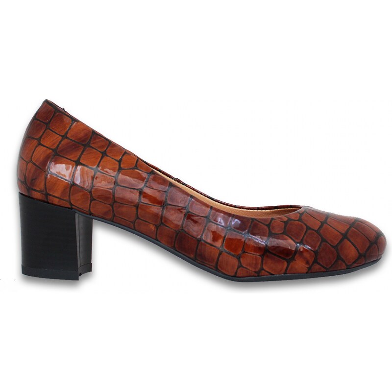 Secretshoes Lodičky MF704 BROWN CROCO 49372405