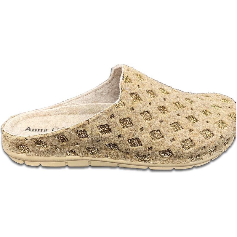 GLS Domáce papuče SMB-15 BEIGE/GOLD 49372589