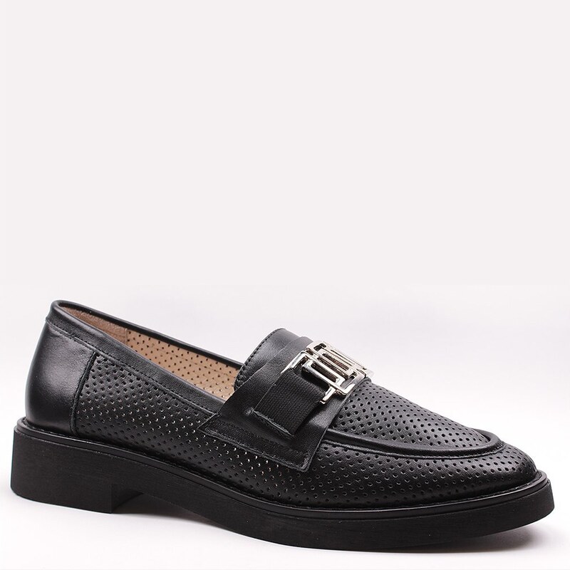 Secretshoes Štýlové dámske mokasíny AQ181-1 ČIERNA 49372682