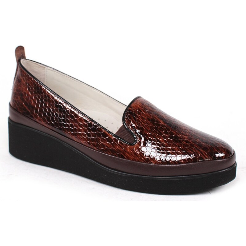 Secretshoes Dámske poltopánky MA047.112 R03.26 TB245 HNEDÁ KROKO 49373139