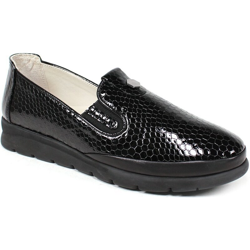 Secretshoes Dámske poltopánky MA047.156 R01.07 ČIERNA/KROKO 49373142