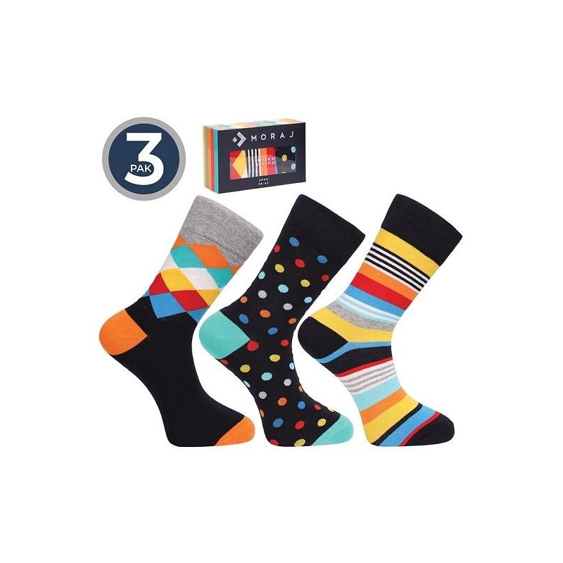Moraj 3 pack ponožiek v boxe CMLB450-006/3 farebné