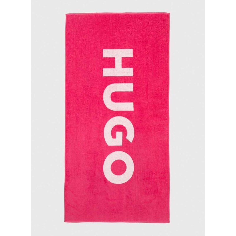 Bavlnený uterák HUGO červená farba, 50492415