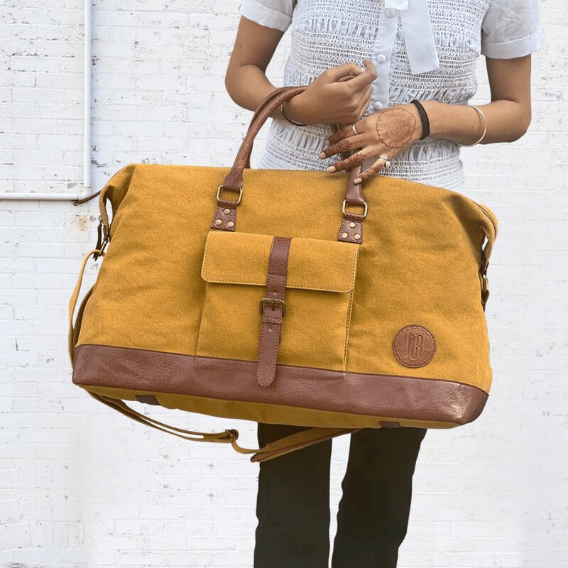 Bagind Kerala - unisex textilná cestovná taška žltá