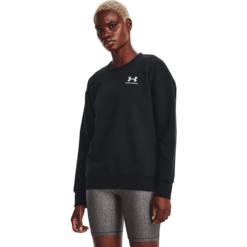 Mikina Under Armour Essential Fleece Crew Black M 49383594